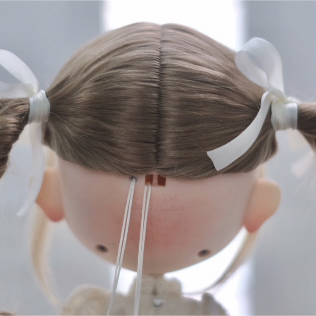 ブライス ウィッグ モヘアウィッグ 海外作家 キュート ツインテール - 人形