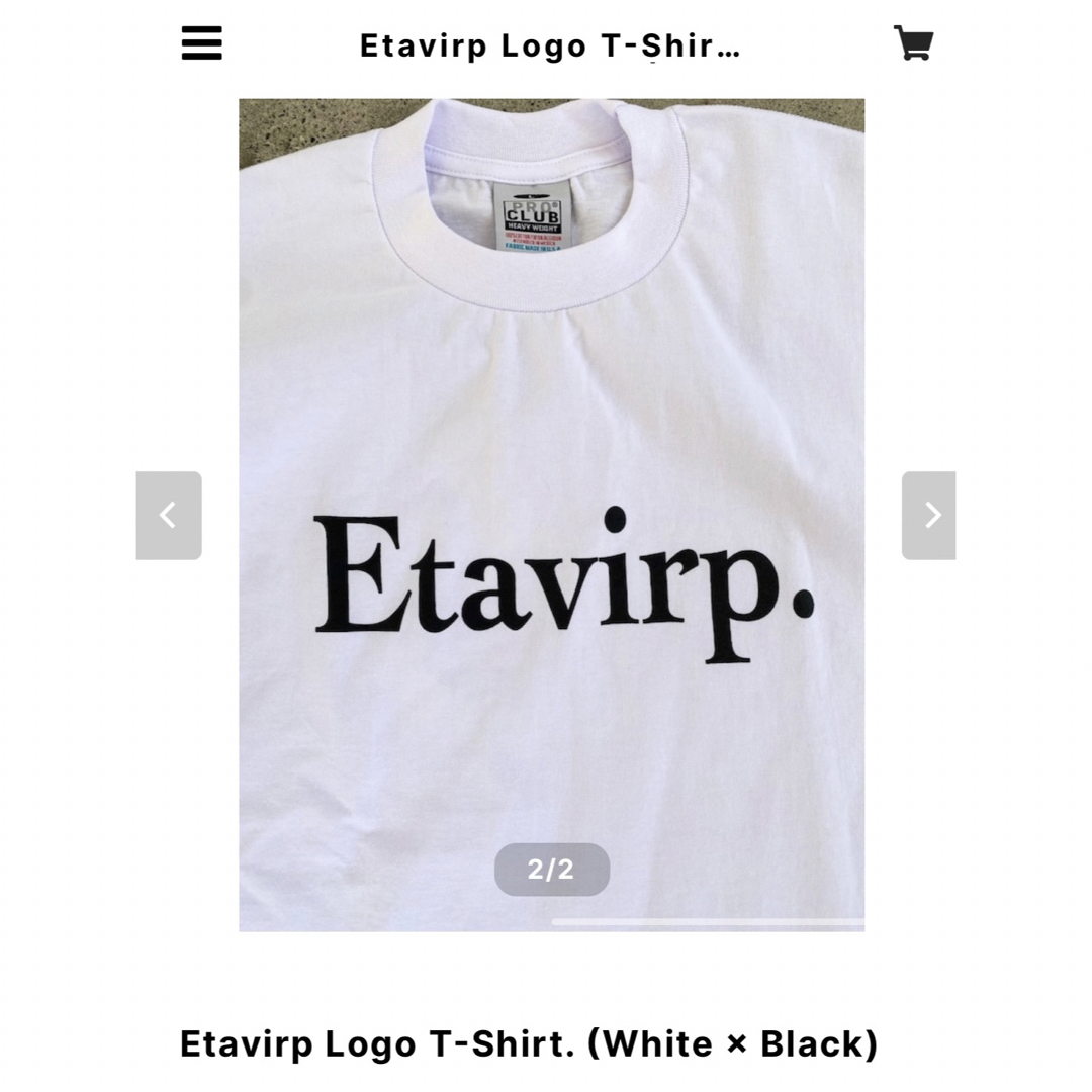 Etavirp Logo T-Shirt Tシャツ XLサイズ BLACK | www.haering