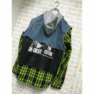 ディーゼル(DIESEL)の【最強映え】DIESEL デニム チェック HOODIE 岩田剛典 数原龍友(Gジャン/デニムジャケット)