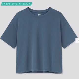 ユニクロ(UNIQLO)のUNIQLO ユニクロ　ドライEX クロップドT(半袖) コットンライク　S(Tシャツ(半袖/袖なし))