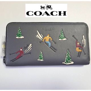 【未使用】coach コーチ 長財布 グレー 人気 鑑定済 CO-024(財布)