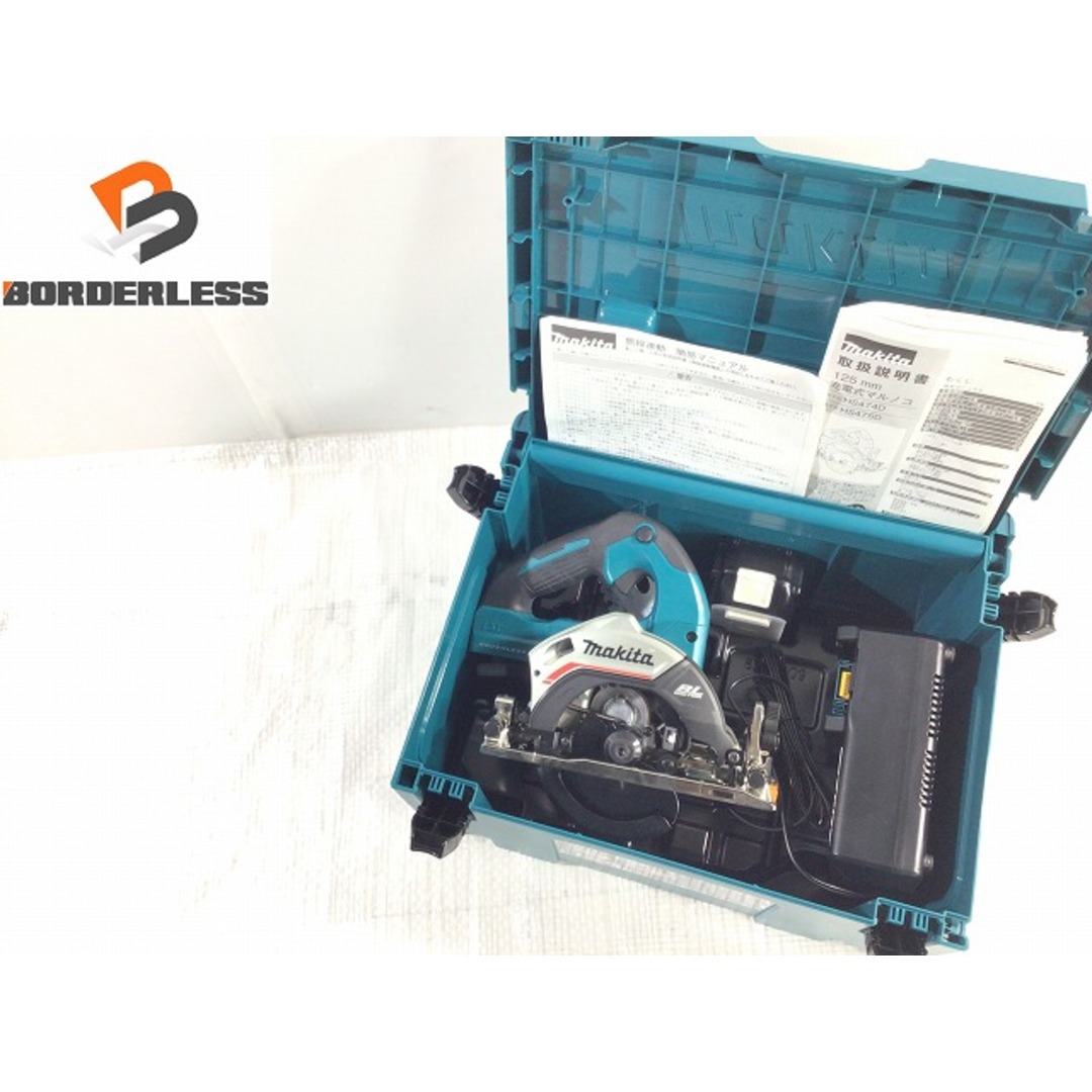 ☆極美品☆makita マキタ 18V 充電式マルノコ HS475DRG バッテリー1個(18V 6.0Ah) 充電器 ケース付き 75702