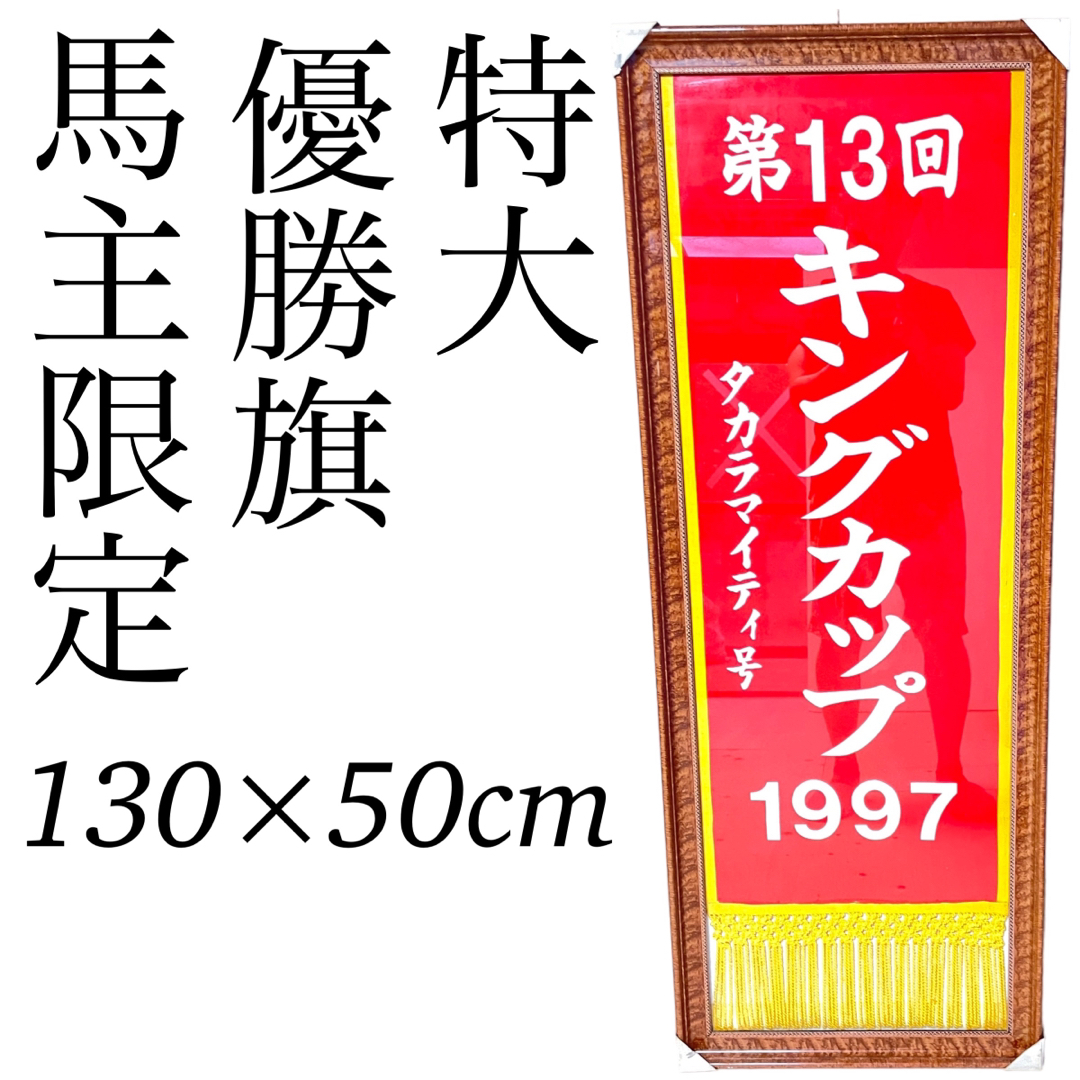 激レア 競馬 優勝 旗 額入 G1 地方競馬 キングカップ タカラマイティ 馬主