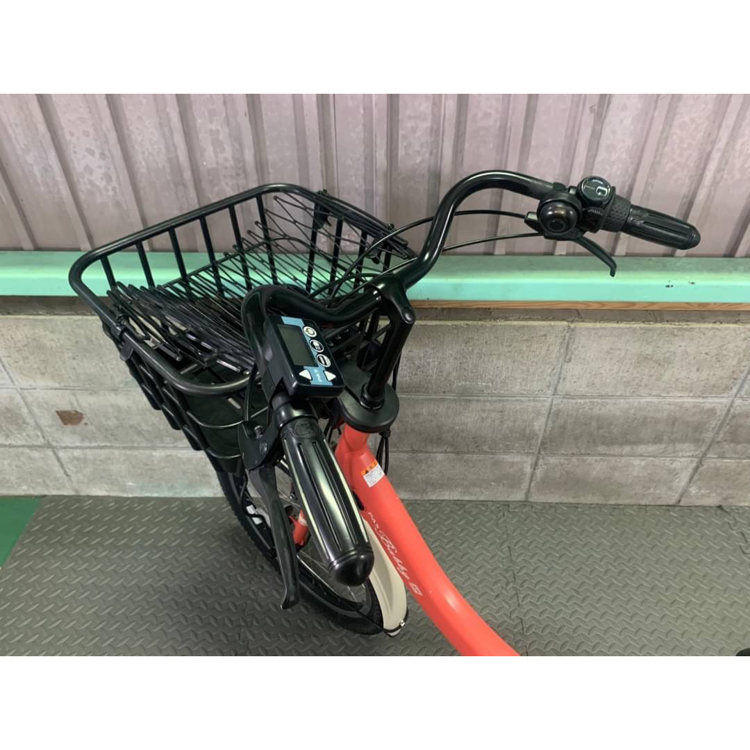 4885 電動自転車ヤマハ子供乗せ 20インチ 超高性能バッテリー オレンジ-