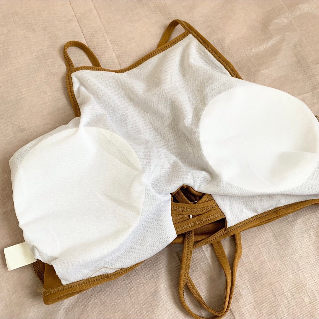 レディース 水着 パレオ付き 体型カバー M 3点セット イエロー ビキニ   レディースの水着/浴衣(水着)の商品写真
