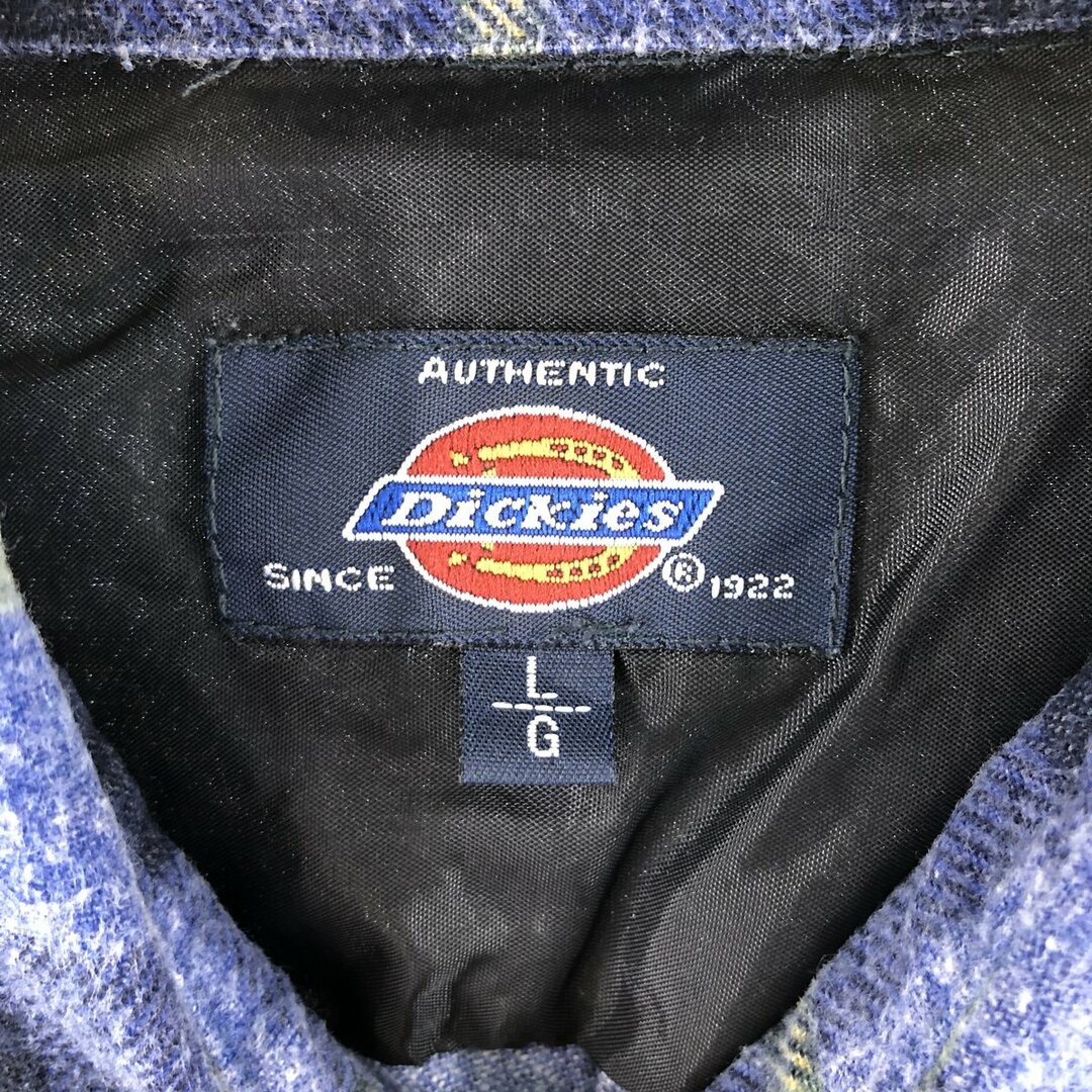 Dickies(ディッキーズ)の古着 ディッキーズ Dickies チェック柄 長袖 フランネルシャツ メンズL /eaa355713 メンズのトップス(シャツ)の商品写真