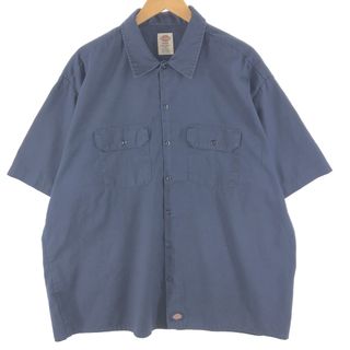 ディッキーズ(Dickies)の古着 ビッグサイズ ディッキーズ Dickies FLEX 半袖 ワークシャツ メンズXXXL /eaa355867(シャツ)