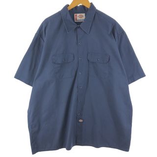 ディッキーズ(Dickies)の古着 ビッグサイズ ディッキーズ Dickies A LEGEND IN WORK 半袖 ワークシャツ メンズXXXL /eaa355871(シャツ)