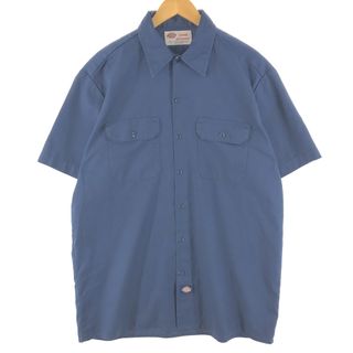 ディッキーズ(Dickies)の古着 ディッキーズ Dickies 半袖 ワークシャツ メンズXL /eaa355872(シャツ)