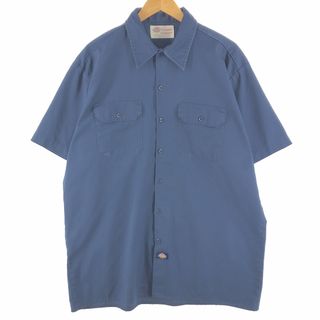 ディッキーズ(Dickies)の古着 ディッキーズ Dickies 半袖 ワークシャツ メンズXL /eaa355874(シャツ)