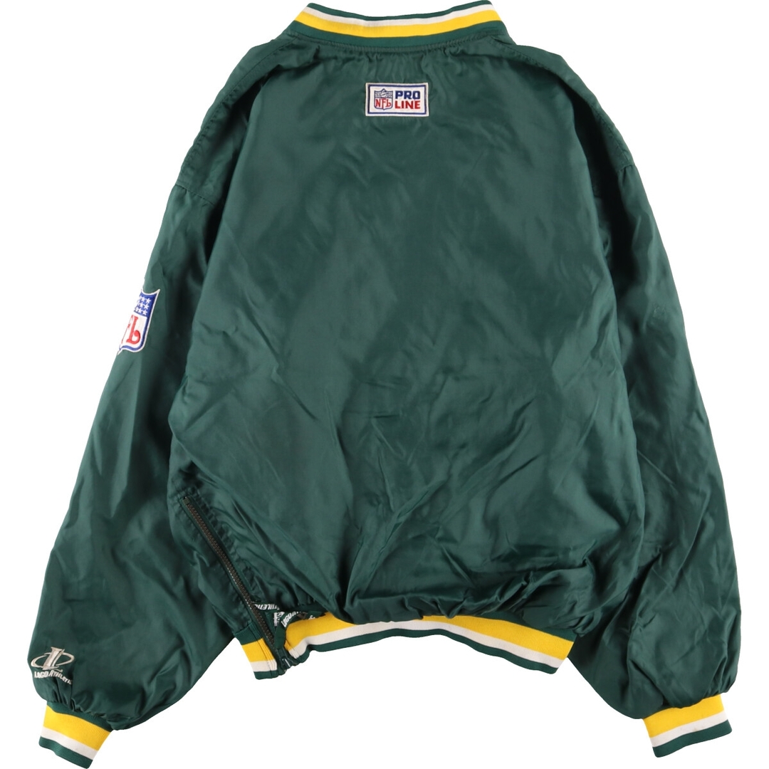 古着 LOGO ATHLETIC NFL GREEN BAY PACKERS グリーンベイパッカーズVネック ナイロンプルオーバー メンズL  /eaa352837