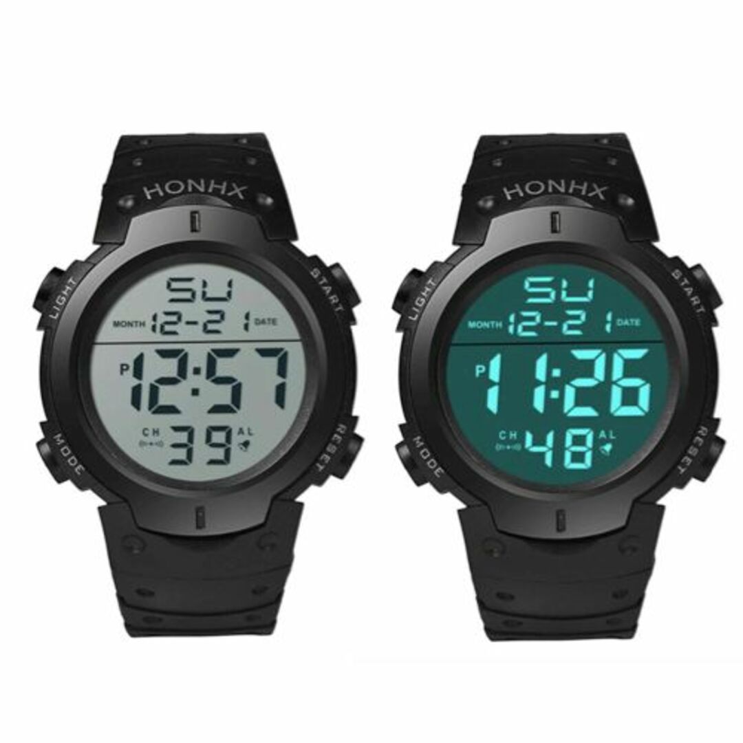 HONHX 腕時計 デジタル腕時計 ダイバーズウォッチ 3気圧防水 通販