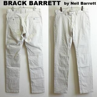 ブラックバレットバイニールバレット(BLACKBARRETT by NEIL BARRETT)の良品★ブラックバレットバイニールバレット　チノ　W84cm　ストレッチ　オフホワ(チノパン)