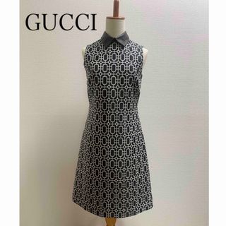 グッチ(Gucci)の美品 グッチ お洒落な総柄 GG ワンピース(ひざ丈ワンピース)