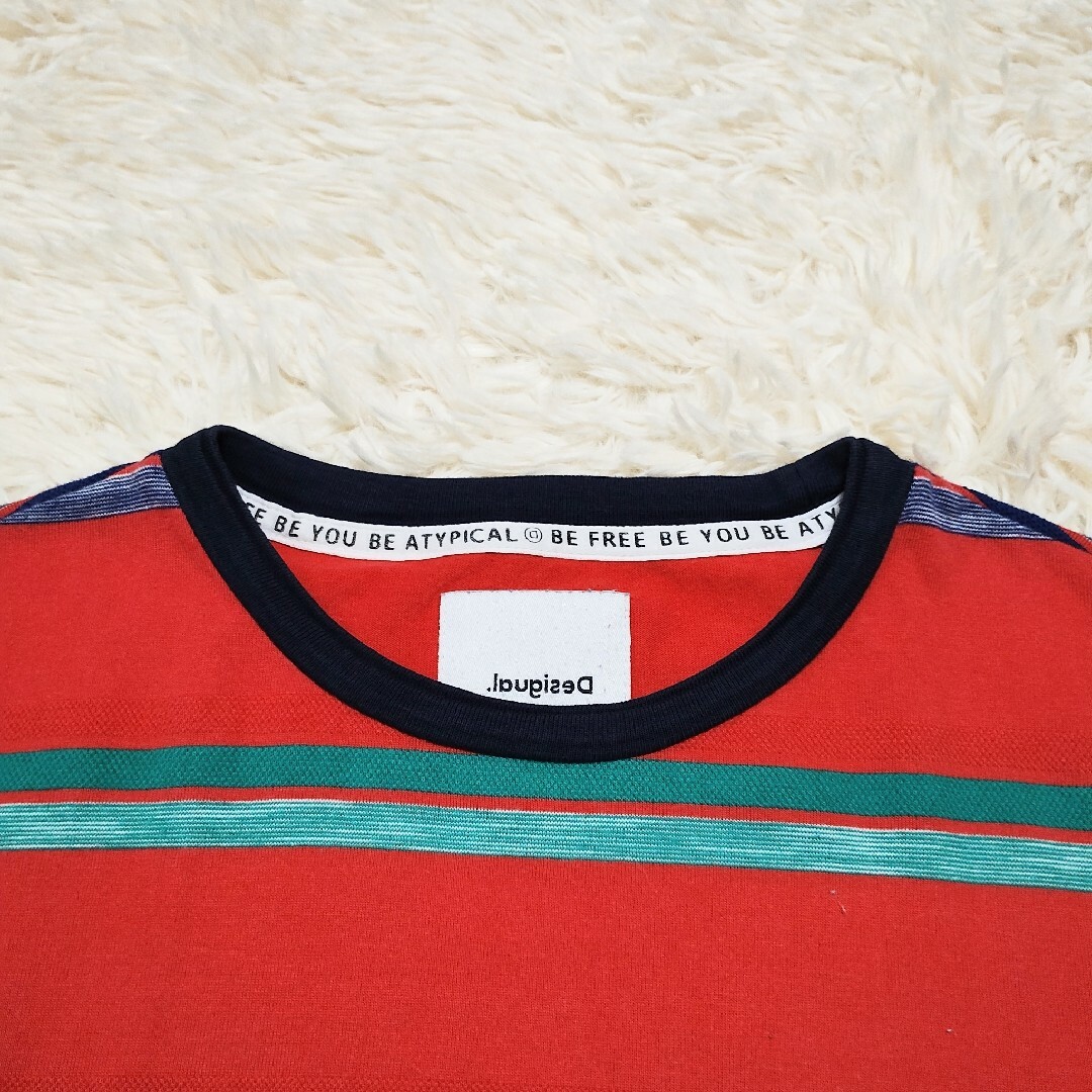 DESIGUAL(デシグアル)のDesigual　デシグアル　Tシャツ　カットソー　半袖　LEON　ボーダー メンズのトップス(Tシャツ/カットソー(半袖/袖なし))の商品写真