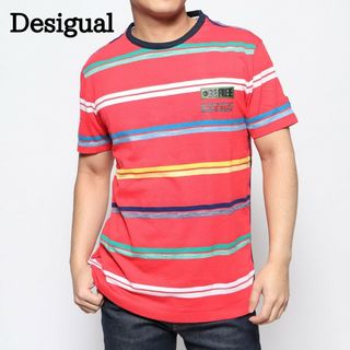 デシグアル(DESIGUAL)のDesigual　デシグアル　Tシャツ　カットソー　半袖　LEON　ボーダー(Tシャツ/カットソー(半袖/袖なし))