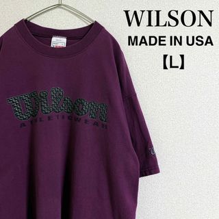 ウィルソン(wilson)のWILSON ウィルソン ヴィンテージ Tシャツ L ビッグロゴ アメリカ製(Tシャツ/カットソー(半袖/袖なし))