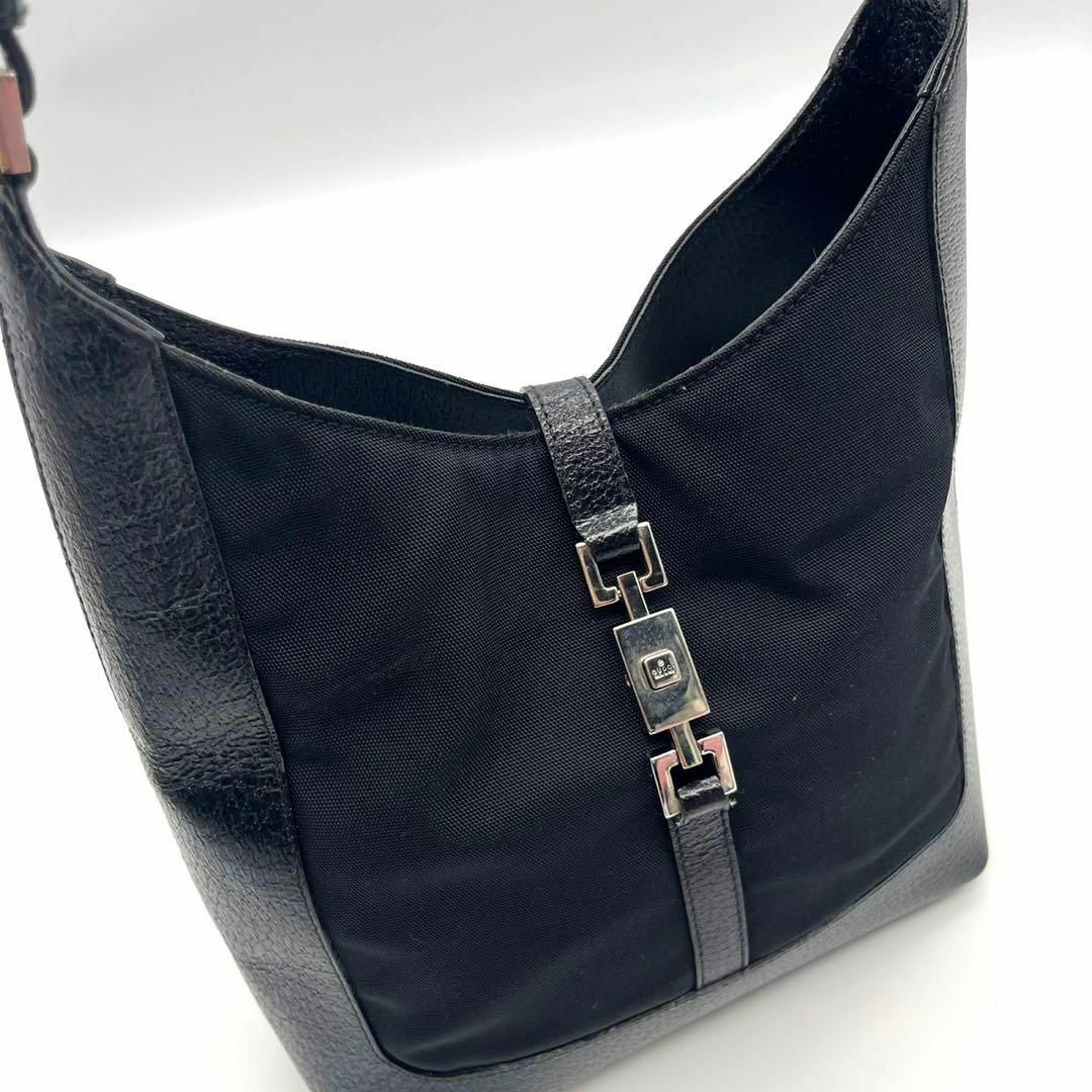 Gucci - 極美品✨グッチ ワンショルダー ジャッキー キャンバス レザー