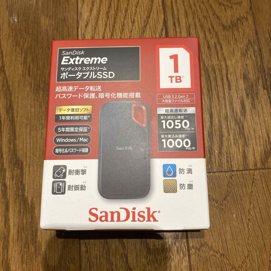 SanDisk エクストリーム ポータブルSSD 1TB SDSSDE61-1T-