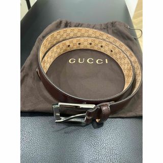 グッチ(Gucci)の【美品】 GUCCI　レザー　ベルト　内側GG(ベルト)