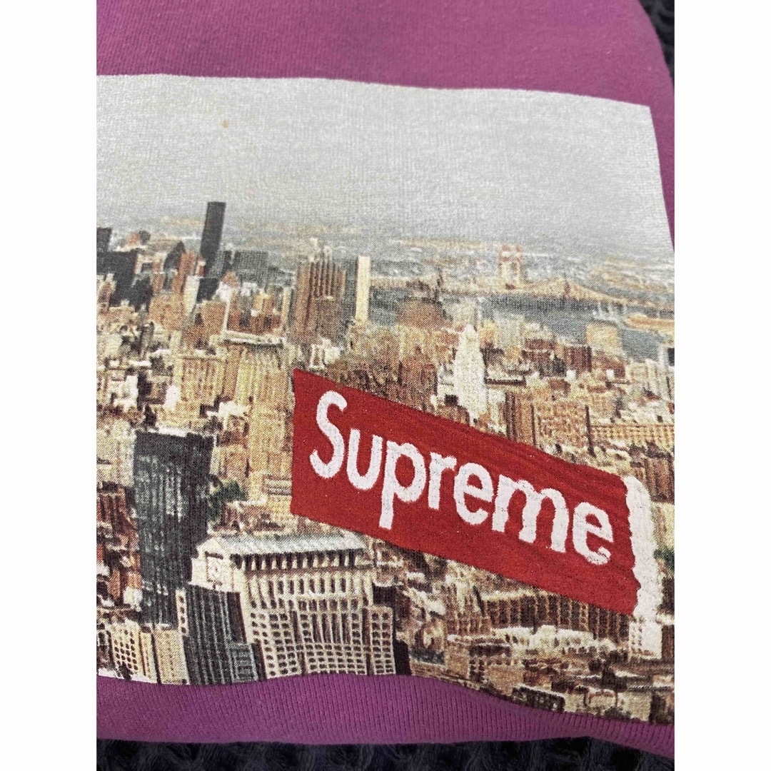 Supreme - Aerial エアリアル スウェット 紫　XL  航空写真