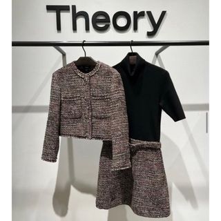 セオリー(theory)の★新品未使用theory ワンピースTweed Knit Combo Dress(ひざ丈ワンピース)