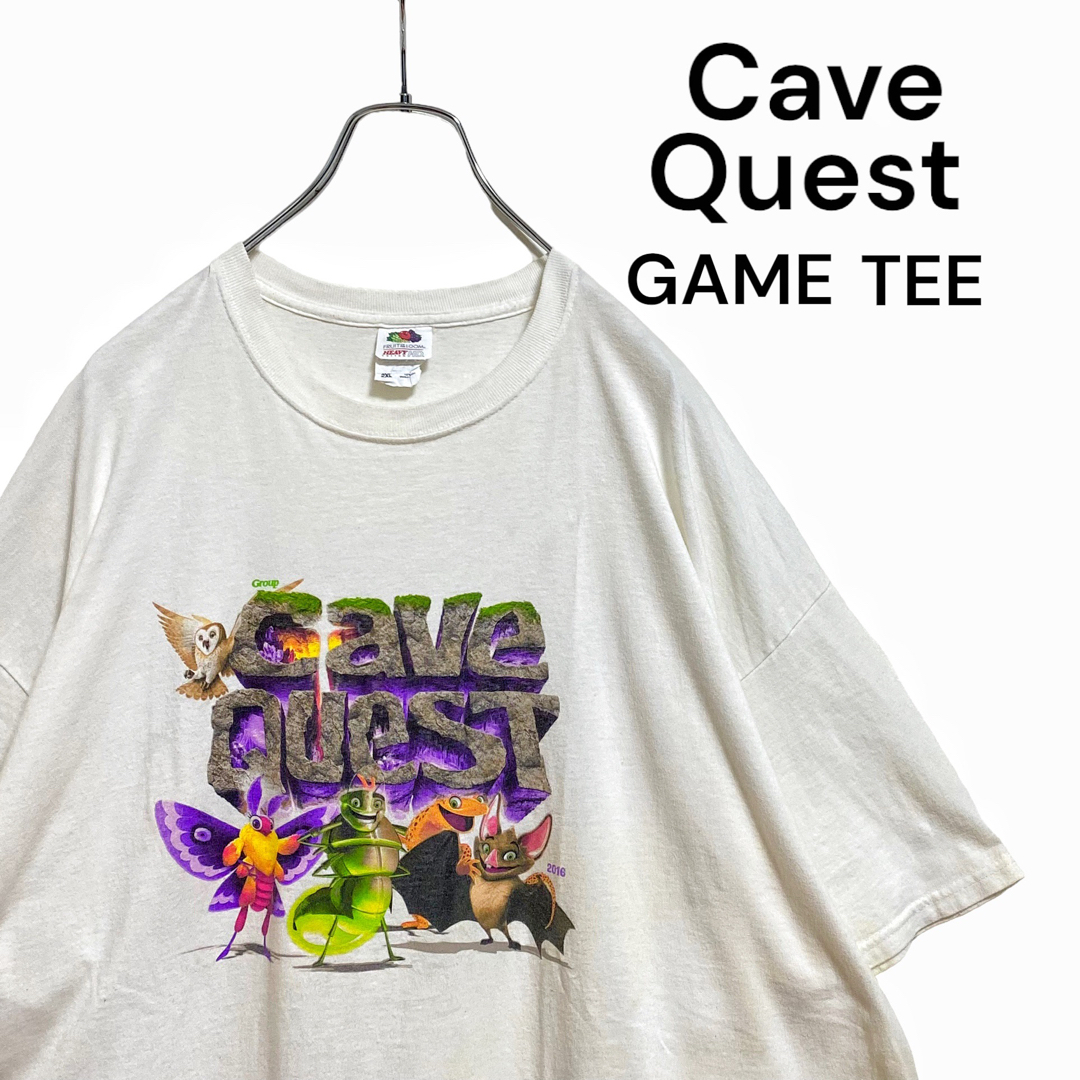 FRUIT OF THE LOOM(フルーツオブザルーム)の【レア】フルーツオブザルーム ゲーム Tシャツ メンズ 2XL 白 メンズのトップス(Tシャツ/カットソー(半袖/袖なし))の商品写真