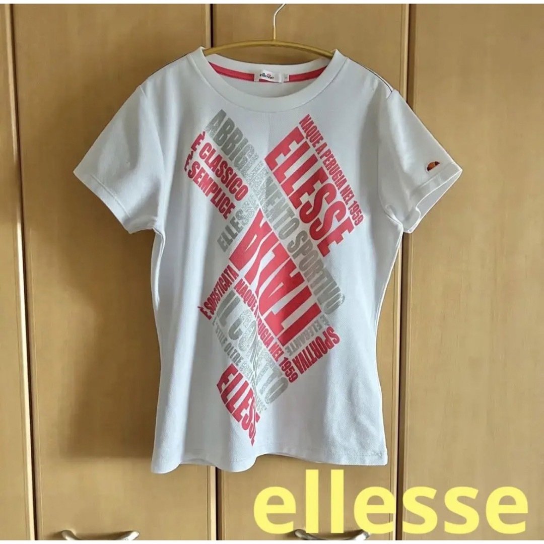 ellesse(エレッセ)の【美品】エレッセ　ellesse スポーツウェア　メッシュTシャツ　大人可愛い レディースのトップス(Tシャツ(半袖/袖なし))の商品写真