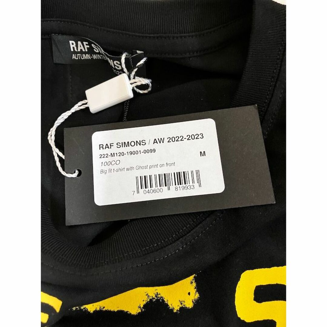 新品 22aw M RAF SIMONS ゴースト Tシャツ 黒 4706