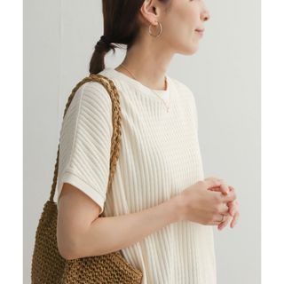 アーバンリサーチドアーズ(URBAN RESEARCH DOORS)の【新品・タグ付き】針抜きサーマルフレンチスリーブ　IVORY(Tシャツ(半袖/袖なし))