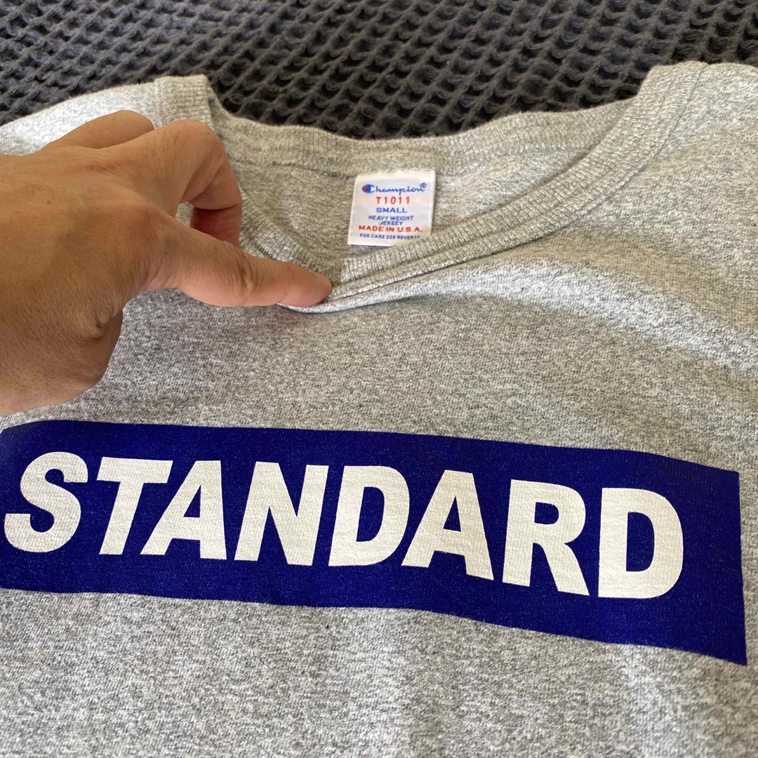 STANDARD CALIFORNIA(スタンダードカリフォルニア)のスタンダードカリフォルニア　チャンピオン　T1011 ボックスロゴ　Tシャツ　S メンズのトップス(Tシャツ/カットソー(半袖/袖なし))の商品写真