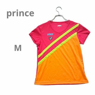 プリンス(Prince)の【プリンス prince】 テニスウェア ゲームシャツ  蛍光カラー ルビー M(ウェア)