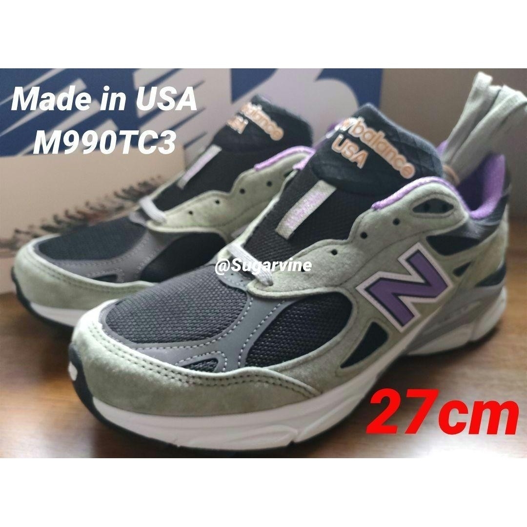 New Balance(ニューバランス)の①【公式ストア限定モデル】ニューバランス M990TC3 27cm GREEN メンズの靴/シューズ(スニーカー)の商品写真