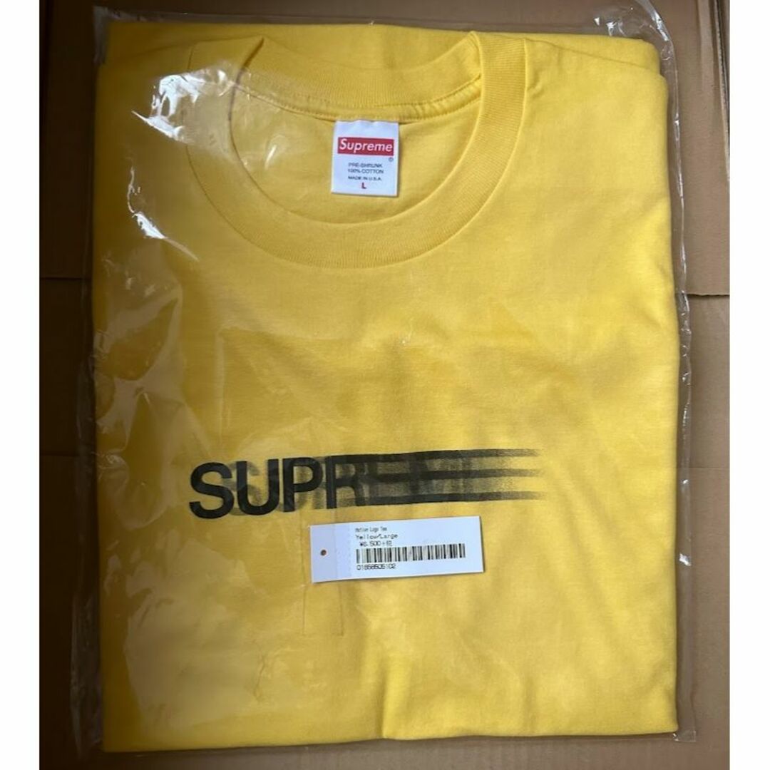 L Yellow Supreme Motion Logo Tee シュプリーム