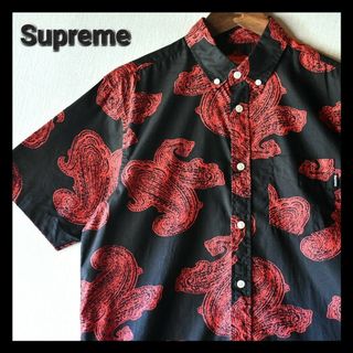 supreme velour シャツ paisley M シュプリーム　バンダナ