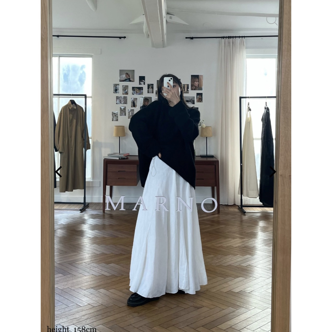 新品・タグ付き marno Shirley skirt ブラック | フリマアプリ ラクマ