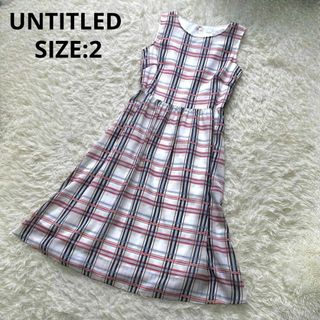 パネル 美品ワールド アンタイトル ロング ワンピース ノースリーブ