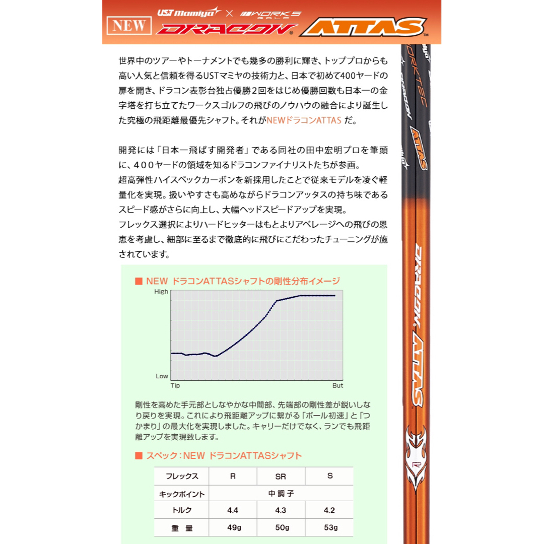 USTMamiya(マミヤ)の新品★ ステルス シム2 パラダイム へ日本一406Yの飛びをドラコンアッタス スポーツ/アウトドアのゴルフ(クラブ)の商品写真