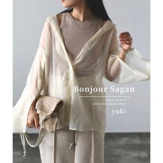 Bonjour Sagan オープンスリーブオーバーサイズシアーシャツ(シャツ/ブラウス(長袖/七分))