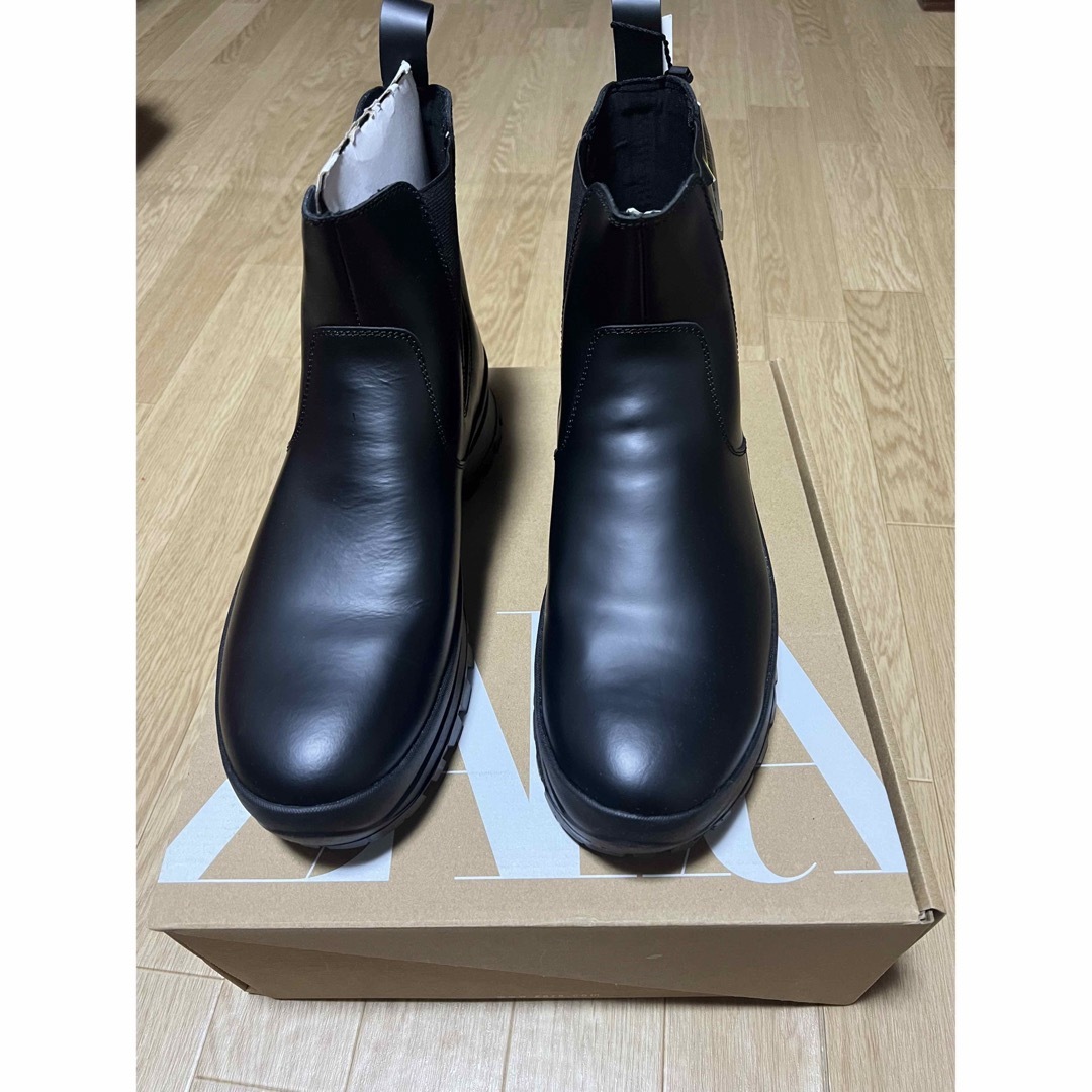 ZARA VIBRAM レザーチェルシーアンクルブーツ　27.6