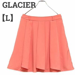 グラシア(GLACIER)のグラシア レディース【L】ひざ丈フレアスカート おしゃれ シンプル ピンク系(ひざ丈スカート)