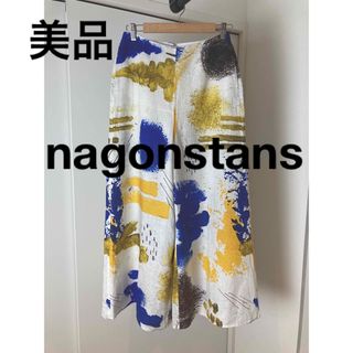 ナゴンスタンス(nagonstans)の【美品】ナゴンスタンス nagonstans ワイドパンツ　柄パンツ(カジュアルパンツ)