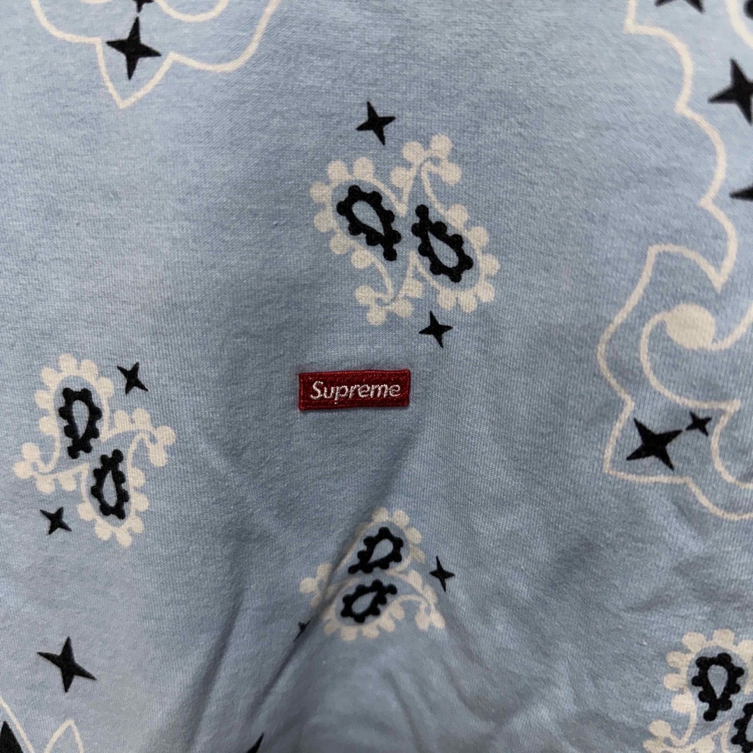 Supreme Box Logo Tee Bandana Blue Large