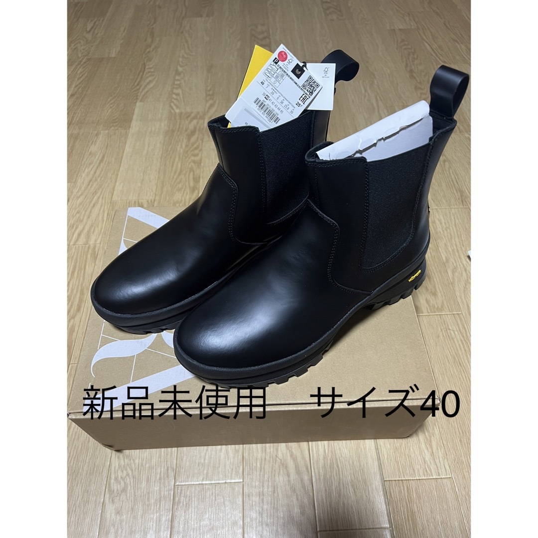 パネル 新品ZARA Vibram レザーチェルシーアンクルブーツ サイズ44