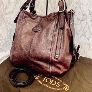 トッズ(TOD'S)のトッズ　2wayバッグ ✨タグ 保存袋付き✨　ショルダー　トート　ブラウン(ショルダーバッグ)