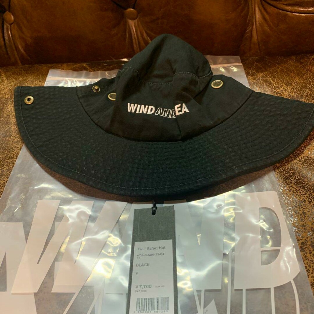 ハットwind and sea Twill Safari Hat BLACK