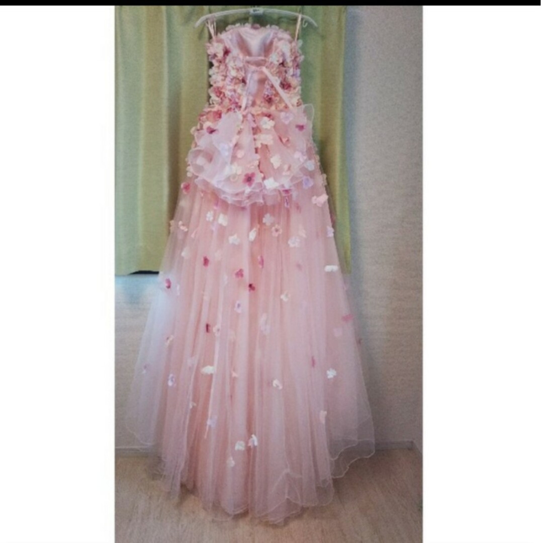 【みさ様専用】yns パニエつきドレス　ピンク レディースのフォーマル/ドレス(ウェディングドレス)の商品写真
