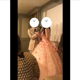 【みさ様専用】yns パニエつきドレス　ピンク(ウェディングドレス)