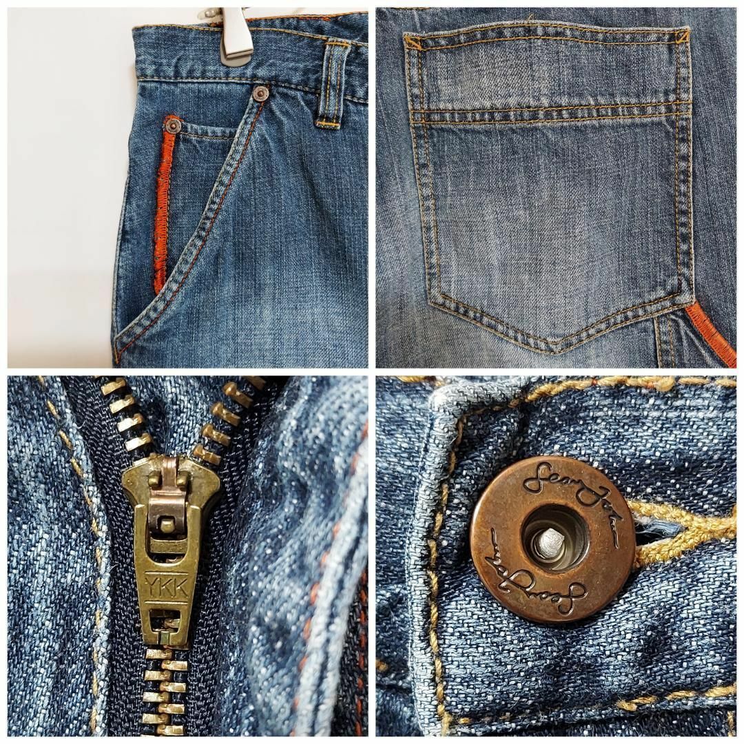 Sean John - W34 ショーンジョン ポケットロゴ刺繍 ペインターショート