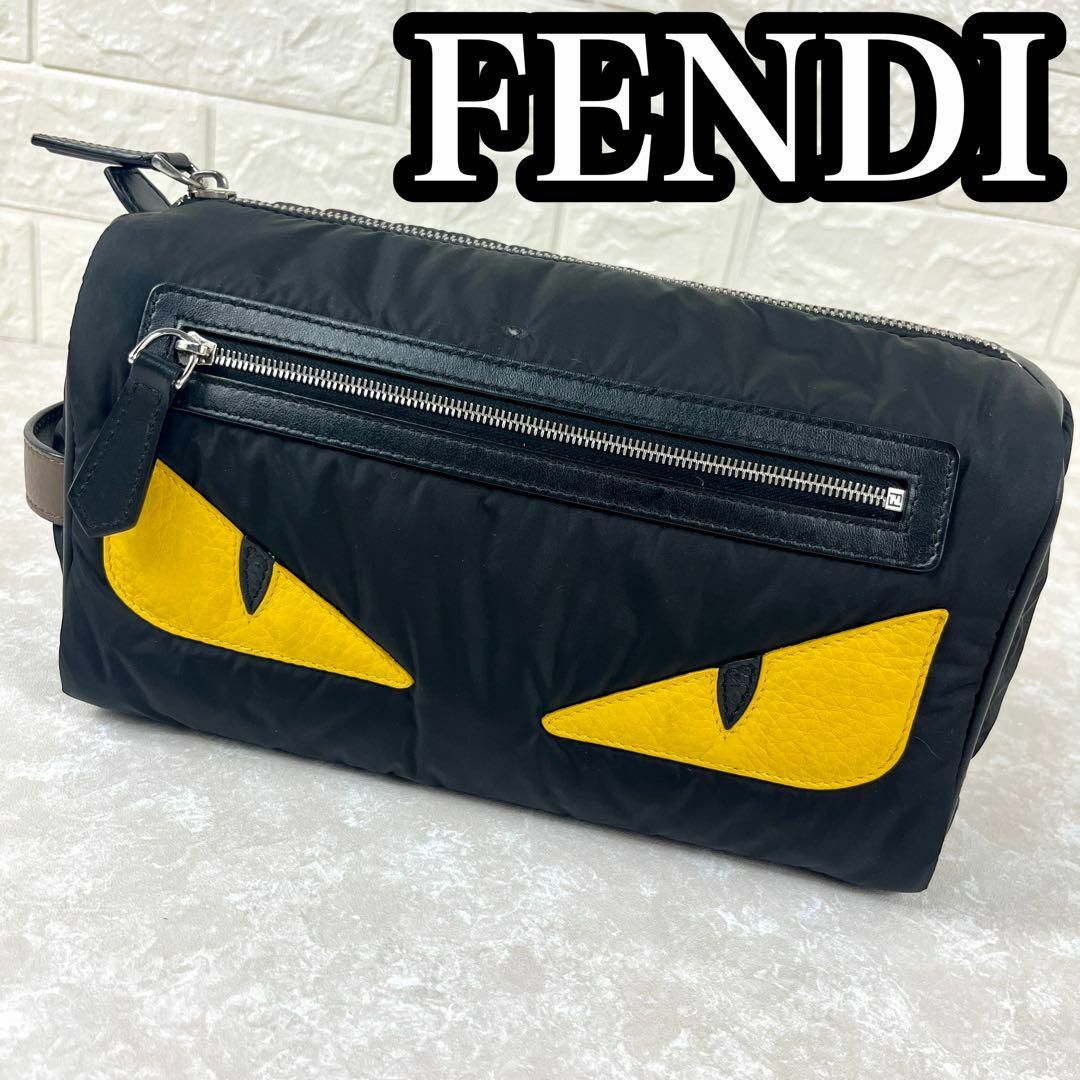 FENDI - 【良品】フェンディ モンスター クラッチバッグ ブラック 7VA494の通販 by ポコポコ's shop｜フェンディならラクマ